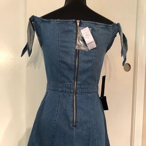 bebe Dresses - Bebe Denim Strapless Dress bebe Dresses - Bebe Denim Strapless Dress